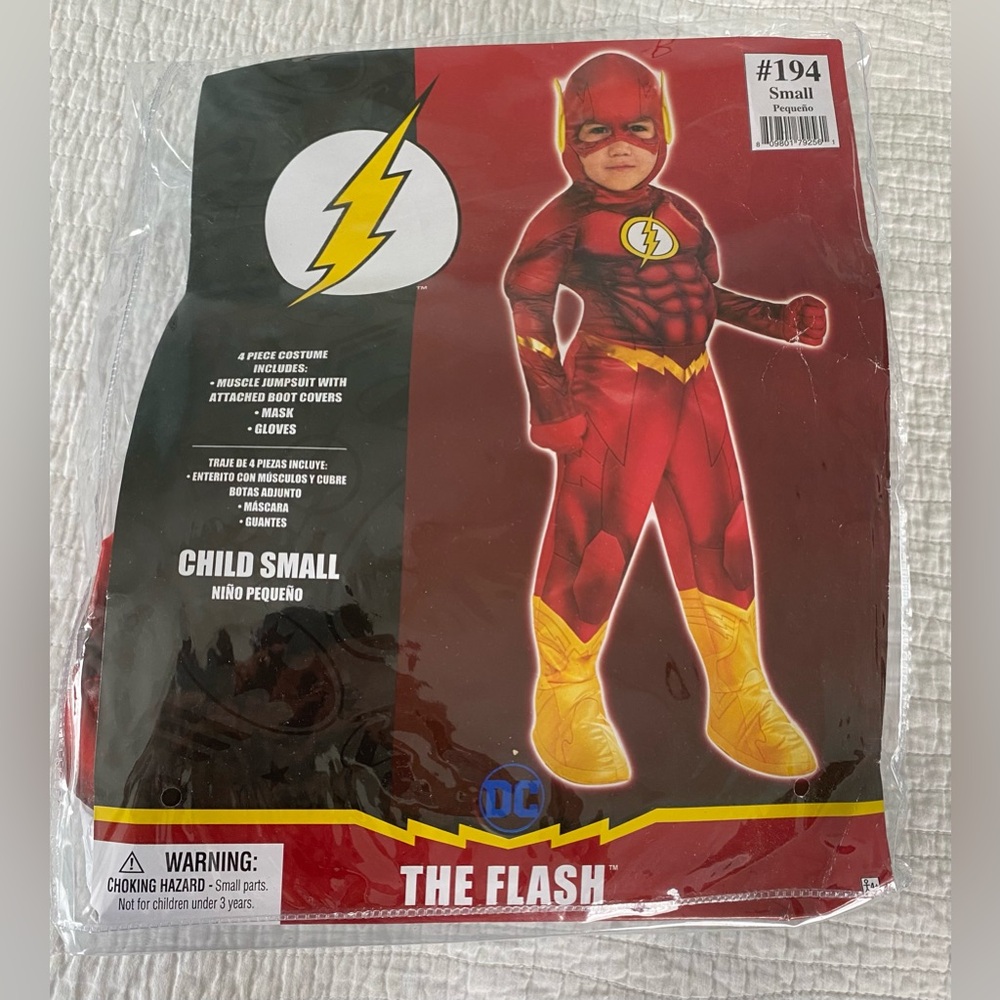 EUC The Flash Muscle 💪🏽 Kids Costume  Red and Yellow Size S (4-6 Years)